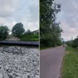 На Закарпатье упал мост через реку