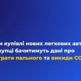 В Україні на автомобілях з’являться етикетки з викидами та паливом
