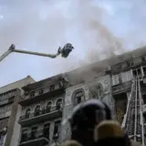 Пожар в Киеве – на улице Шота Руставели, с вечера горит многоэтажка