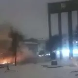 Обстріл Львова – російський дрон впав неподалік пам’ятника Бандері