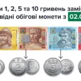 У украинцев заберут 1, 2, 5 и 10 гривен