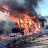 Ударом РФ 3 мая по АЗС на Днепропетровщине зацепило автобус с детьми – есть раненые